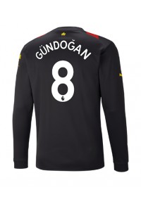 Fotbalové Dres Manchester City Ilkay Gundogan #8 Venkovní Oblečení 2022-23 Dlouhý Rukáv